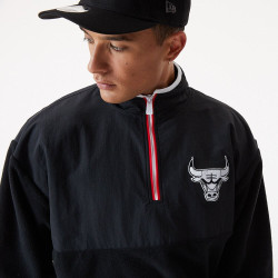 NEW ERA mikina NBA Eastwest coast qtr zip fleece CHICAGO BULLS Black