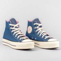 Converse Chuck Taylor All Star Lift Platform Denim NAVY/EGRET/SUNRISE PINK