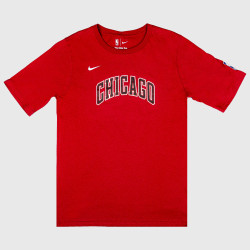 Nike Essential Logo Slub Ss Tee Chicago Bulls Red