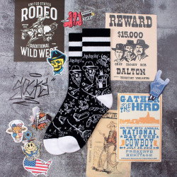 American Socks Cowboy - Mid High Black