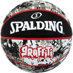 Spalding Black Red Graffiti Rubber Basketball (sz. 7)