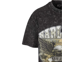Karl Kani Woven Signature Washed Eagle Tee black