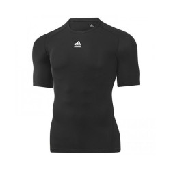 Adidas Mens Logo Techfit Tops Black