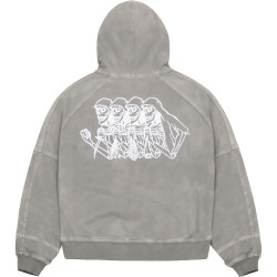 Bunda Jacker Skeleton Canvas Jacket šedá