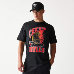 Tričko New Era Chicago Bulls NBA Ball Graphic Black T-Shirt čierne