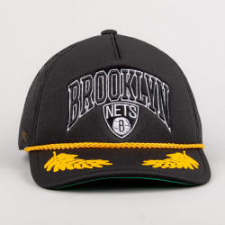 Mitchell & Ness NBA Gold Leaf Trucker Brooklyn Nets Black