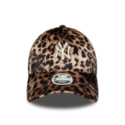 Dámska šiltovka New Era New York Yankees Womens MLB Leo Velour Dark Brown 9FORTY Adjustable Cap hnedá