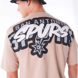 Tričko New Era NBA San Antonio Spurs Wordmark Beige Oversized T-Shirt béžové