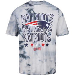 Re:Covered NFL Patriots Go Pats Dark Blue Tie Dye Relaxed T-Shirt