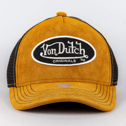 Von Dutch Originals Trucker Boston Oval Patch Fake Suede Brown/Black