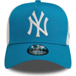 Detská šiltovka so sieťkou New Era 940K MLB New York Yankees Child League Essential Bright Blue A-Frame Trucker Cap bledomodrá