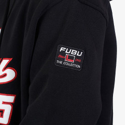 FUBU Varsity SSL Hooded Sweatshirt black/white/red