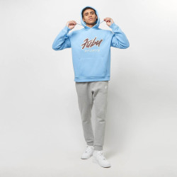 FUBU Sprts Hooded Sweatshirt light blue/brown/off white