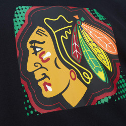 Mitchell & Ness Nhl Big Face 7.0 Fashion Hoodie Chicago Blackhawks Black