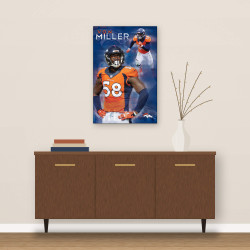 Plagát NFL Poster Denver Broncos Von Miller