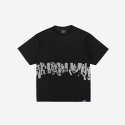Tričko Jacker Mirror Maze Garment Dyed T-shirt čierne