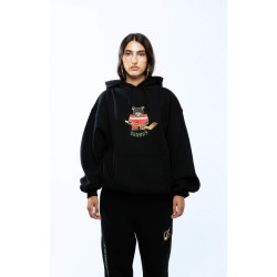 Grmy Grimey Wear The Lower Depths Vintage Hoodie Black