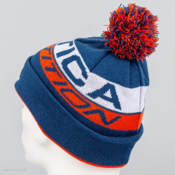 Nautica Buren Pom Pom Beanie Navy