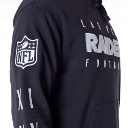 Mikina s kapucňou New Era NFL Las Vegas Raiders Patch Black Oversized Pullover Hoodie čierna