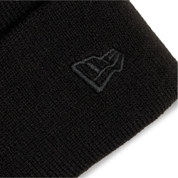 New Era NBA LA Lakers Metallic Badge Black Cuff Knit Beanie Hat Black