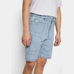 Karl Kani KK OG Paisley Denim Shorts bleached blue