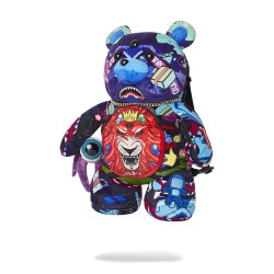 Sprayground Astro Twilight Moneybear Teddybear Backpack Purple