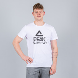 Peak Basketball Round-Neck T-Shirt White