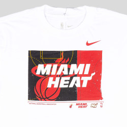 Nike Nba Nk Courtside Max90 Fw Ss Tee - 8-20 Miami Heat White