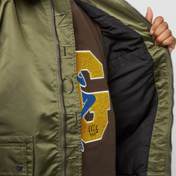 Sean John Script Logo Pilot Jacket olive