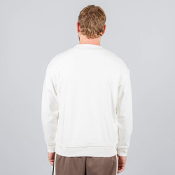 Mikina Peak Right Round Neck Fleece Sweater Raw White