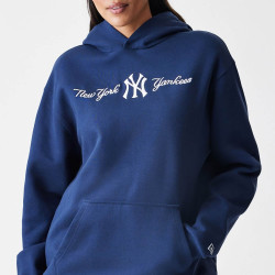 Mikina NEW ERA New York Yankees MLB Script Navy Oversized Pullover Hoodie tmavomodrá