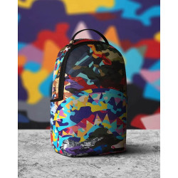 Sprayground Backpack Sliced And Diced Camo Backpack Blue Multi