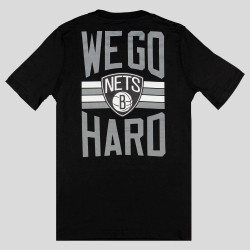 Outer Stuff Nba Slogn Back Ss Ctn Tee Brooklyn Nets Black