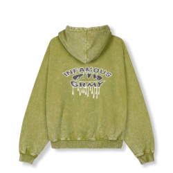 Grimey Wear Follow The Dollar Washed Vintage Hoodie Washed Green