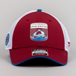 Fanatics NHL Draft Cap Colorado Avalanche Authentic Pro Draft Structured Trucker-Podium Aviator Blue/White