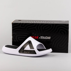 Peak Taichi Big Logo Slipper White/Black