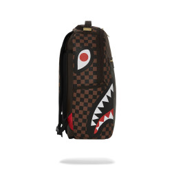 Sprayground Exterior Gold Zip Pocket Sharks In Paris Backpack (Dlxv) Brown/Camo