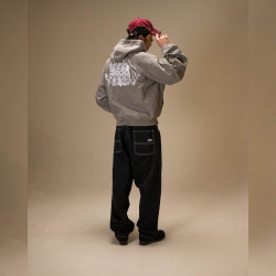 Bunda Jacker Skeleton Canvas Jacket šedá