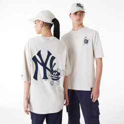 NEW ERA New York Yankees MLB Food Graphic Stone Oversized T-Shirt Cream