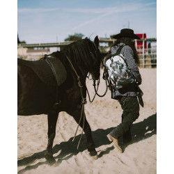 Sprayground Compton Cowboys Ride Alone Backpack Black