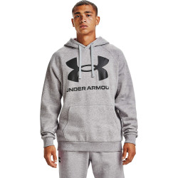 Under Armour Rival Fleece Big Logo Hoodie Grey