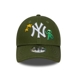 Detská šiltovka New Era New York Yankees Child MLB Space Icon Dark Green 9FORTY Adjustable Cap olivová