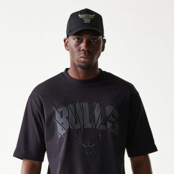 Tričko New Era Chicago Bulls NBA Black Oversized T-Shirt čierne