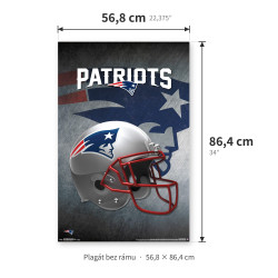 Plagát NFL Poster New England Patriots Helmet
