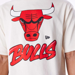 Tričko New Era NBA Chicago Bulls Wordmark Stone Oversized T-Shirt krémová biela