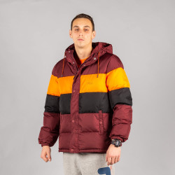 FILA PIRRO blocked puff jacket tawny port/mandarin orange/black