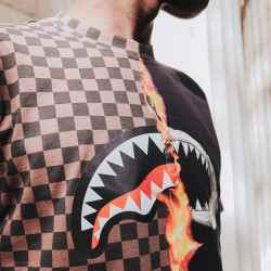 Sprayground Burnt Sharks In Paris T-Shirt Brown/Black