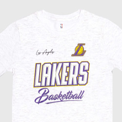 Outer Stuff Nba Court Vs Track Ctn Tee Los Angeles Lakers Grey