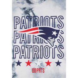 Re:Covered NFL Patriots Go Pats Dark Blue Tie Dye Relaxed T-Shirt