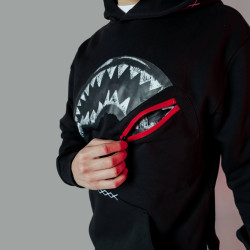 Sprayground Shark In The Pocket Hoodie Black